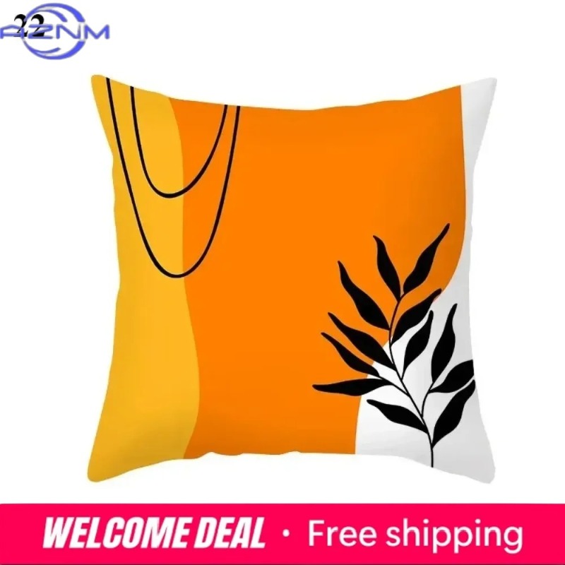 Century Textile & Sewing Supply Saskatoon Sk - Boho Orange Abstract Cushion Cover Mid