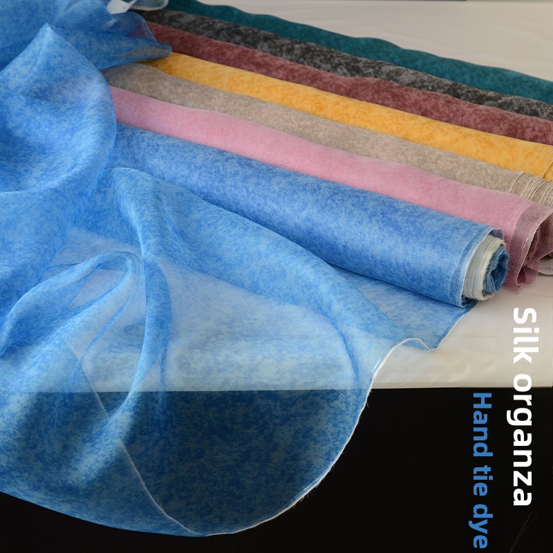 Sewing Tie Dye - Tie-dye Silk Organza Fabric for DIY