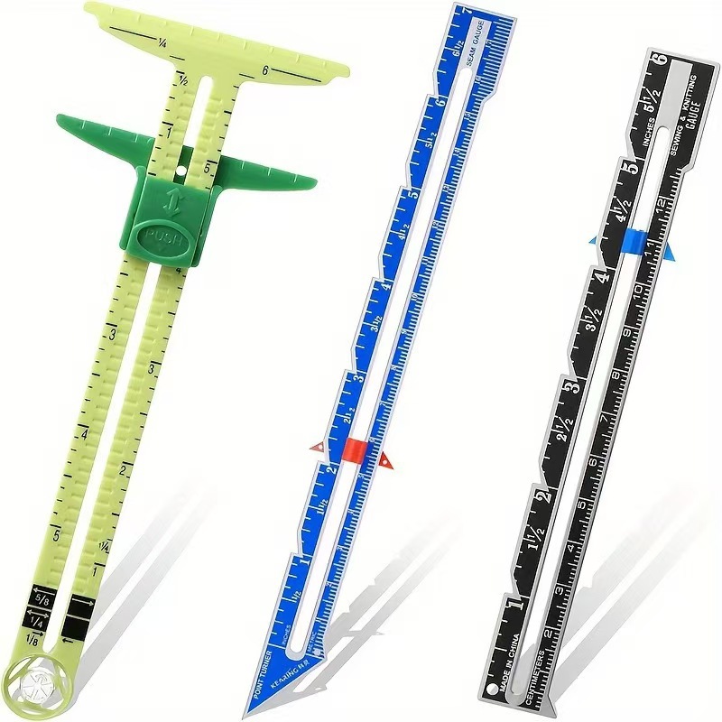 Sewing Gauge Ruler - 5-IN-1 Sewing Seam Ruler Measuring Gauge