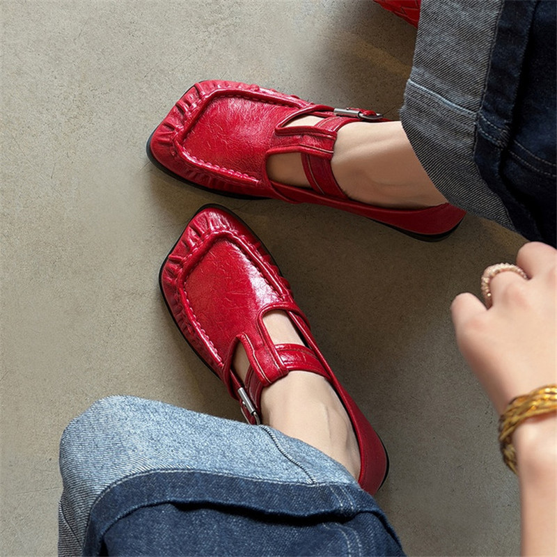 Sewing New - NEW Spring/Autumn Genuine Leather Women Shoes