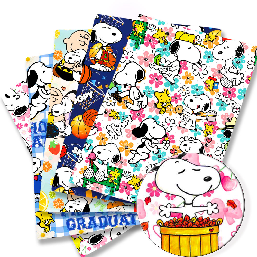 Sewing Textiles - TAKARA TOMY Snoopy fabric140x50CM Cartoon printed