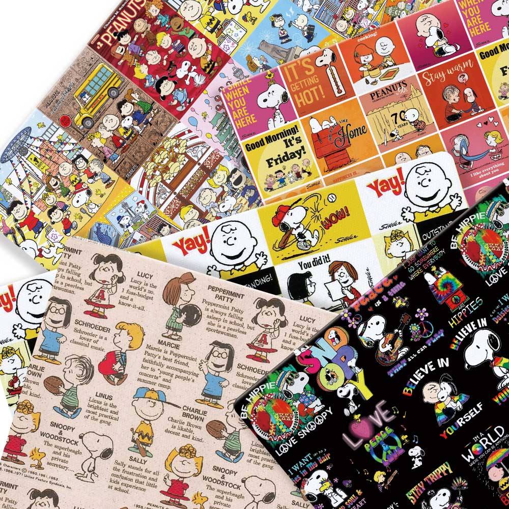 Sewing Textiles - TAKARA TOMY Snoopy fabric140x50CM Cartoon printed