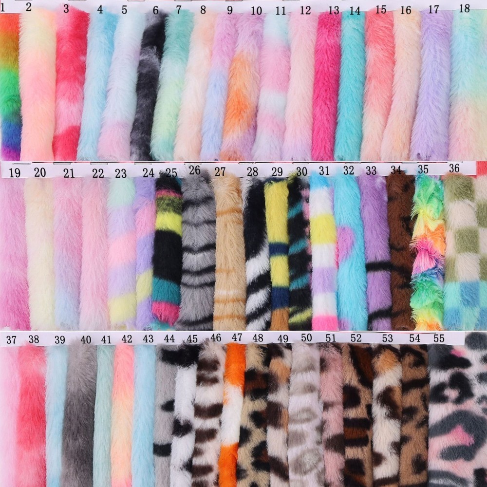 Sewing Tie Dye - 1/2/3 Yard Tie-Dye Jacquard Faux Fur