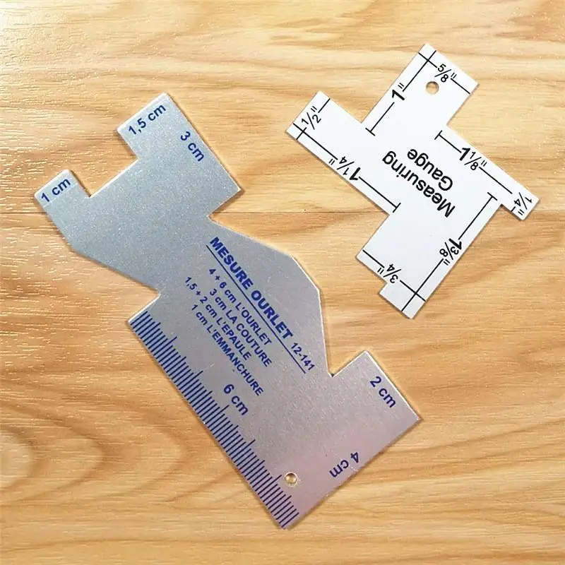 Sewing Gauge Ruler - Fabric Marker Tailor Chalk and Metal