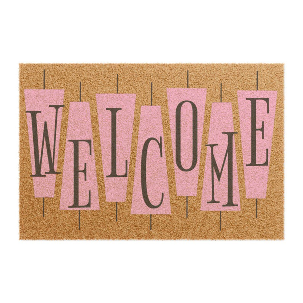 Century Textile & Sewing Supply Saskatoon Sk - Retro Pink Cute Doormat Welcome Coir