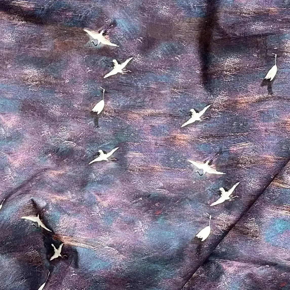 Sewing Tie Dye - Violet asuka Oil Painting Tie-Dye 100%