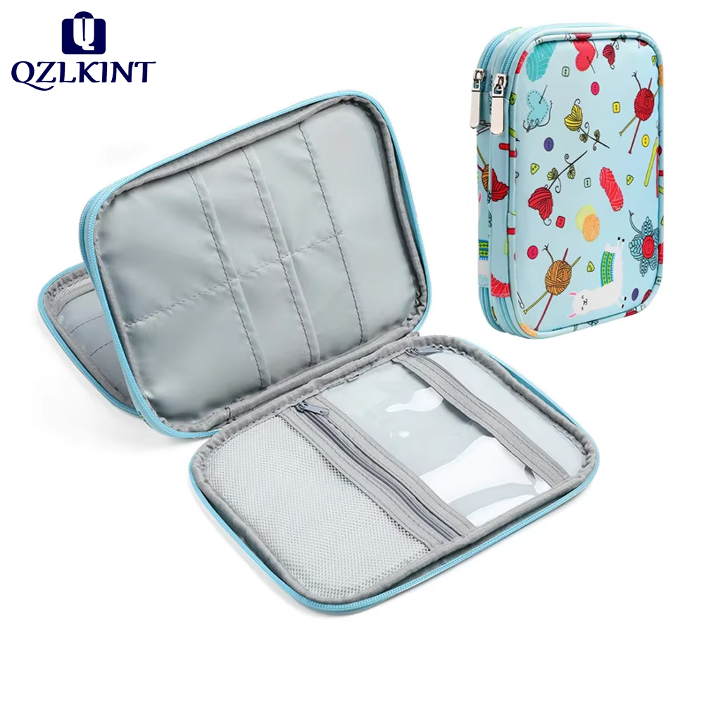 Textile Sewing Kit - Empty Knitting Needles Case Travel Storage