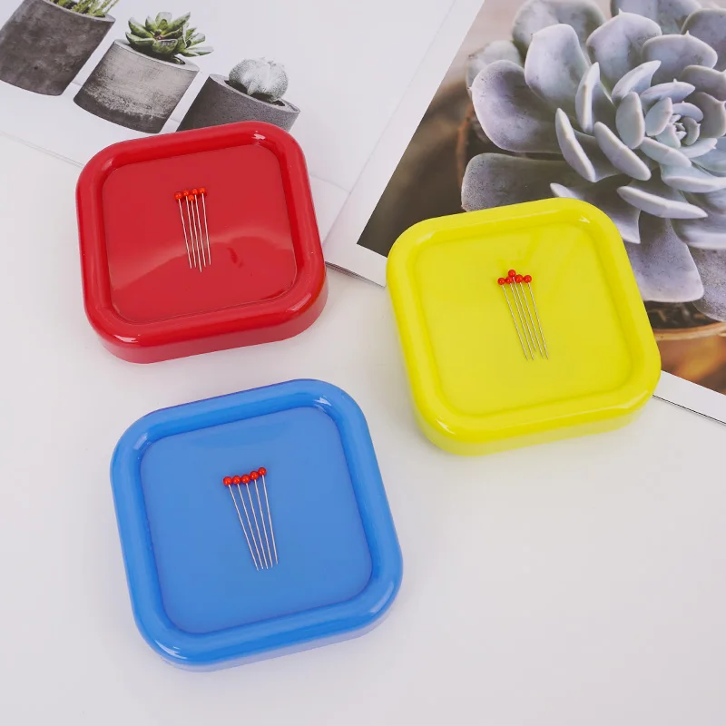Sewing Pin Cushion - Color Square Magnetic Needle Positioning Needle