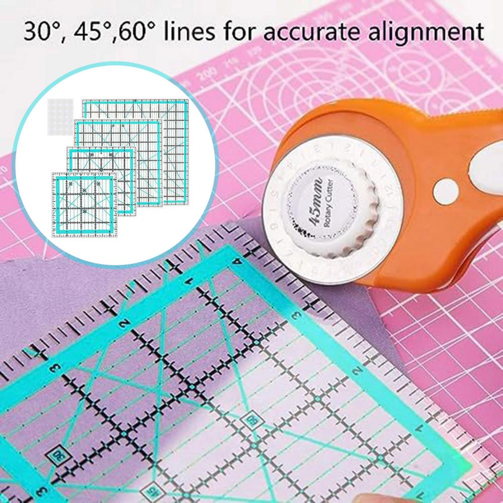 4Pcs Acrylic Quilting Ruler wi - Quilting Ruler Square 评论和价格