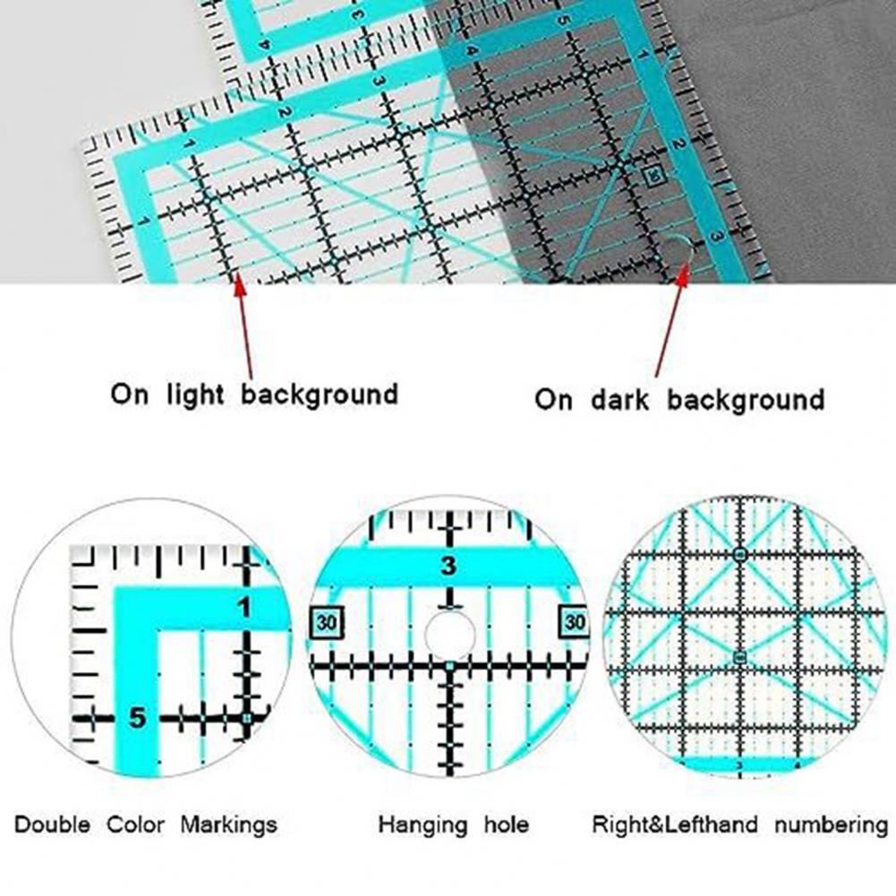 4Pcs Acrylic Quilting Ruler wi - Quilting Ruler Square 评论和价格