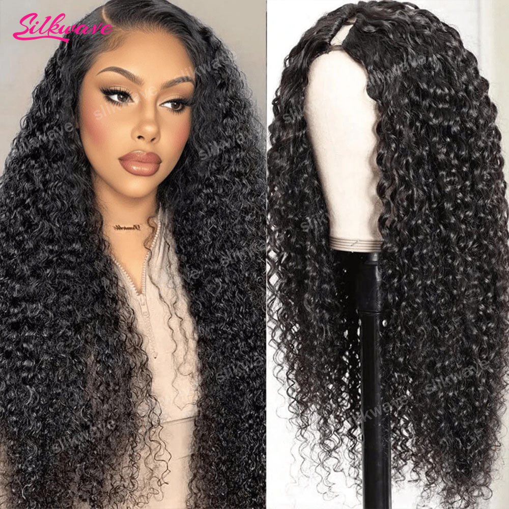 30 Inch Curly V Part Wig Human - Sewing V 评论和价格