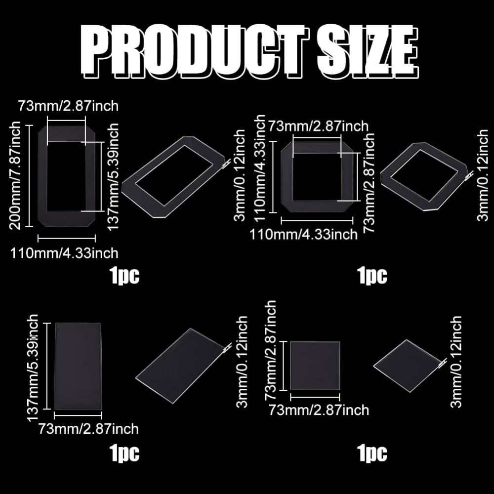 2 Sets Quilting Template Clear - Quilting Ruler Square 评论和价格