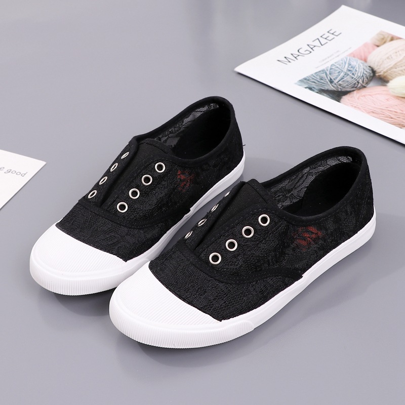 Fashion Lace White Canvas Shoe - Sewing Cloth 评论和价格