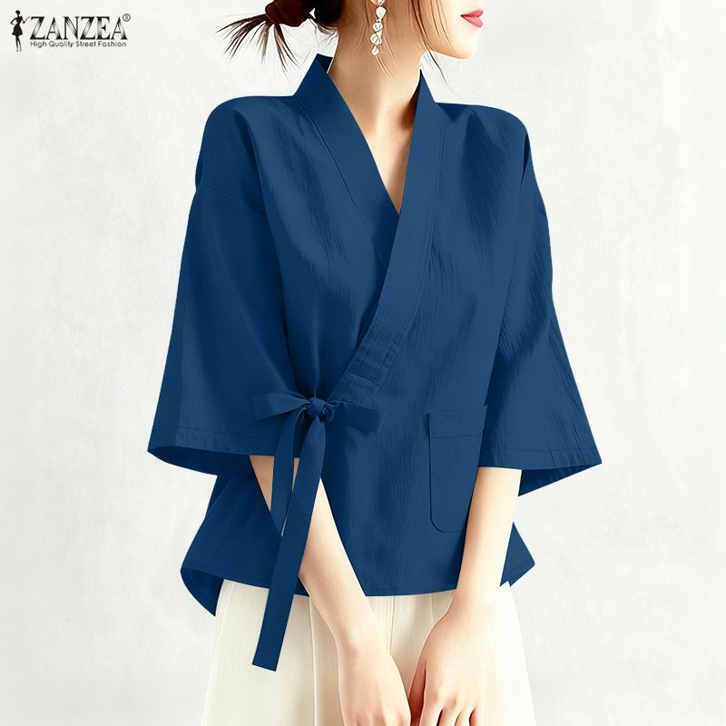 2026 ZANZEA Summer Cross V Nec - Sewing V 评论和价格