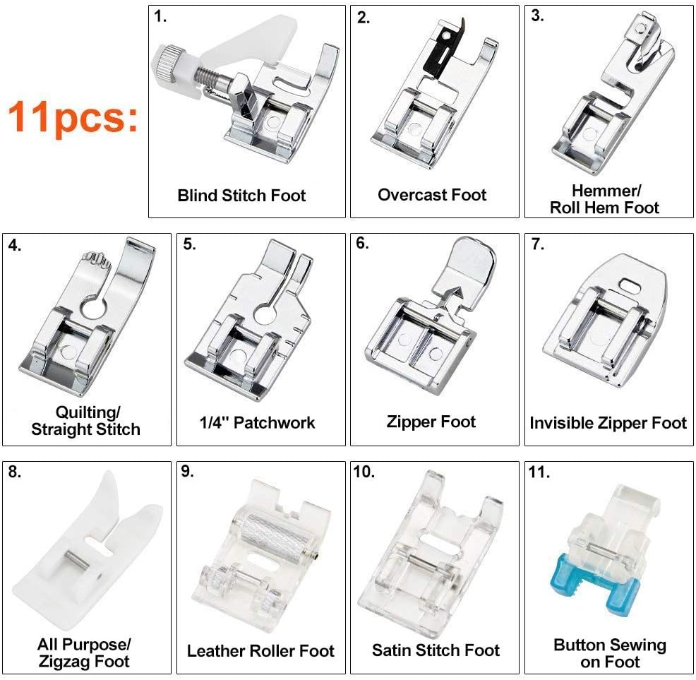 11Pcs Presser Feet Set - Walki - Textile Sewing Kit 评论和价格