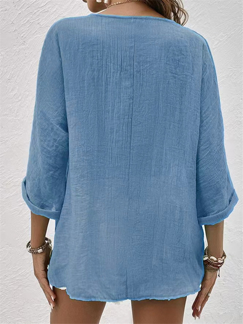 Elegant Buttons Solid Blouse S - Sewing V 评论和价格