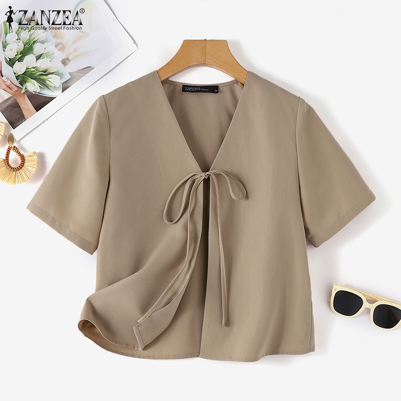 ZANZEA Women Fashion Tied Fron - Sewing V 评论和价格