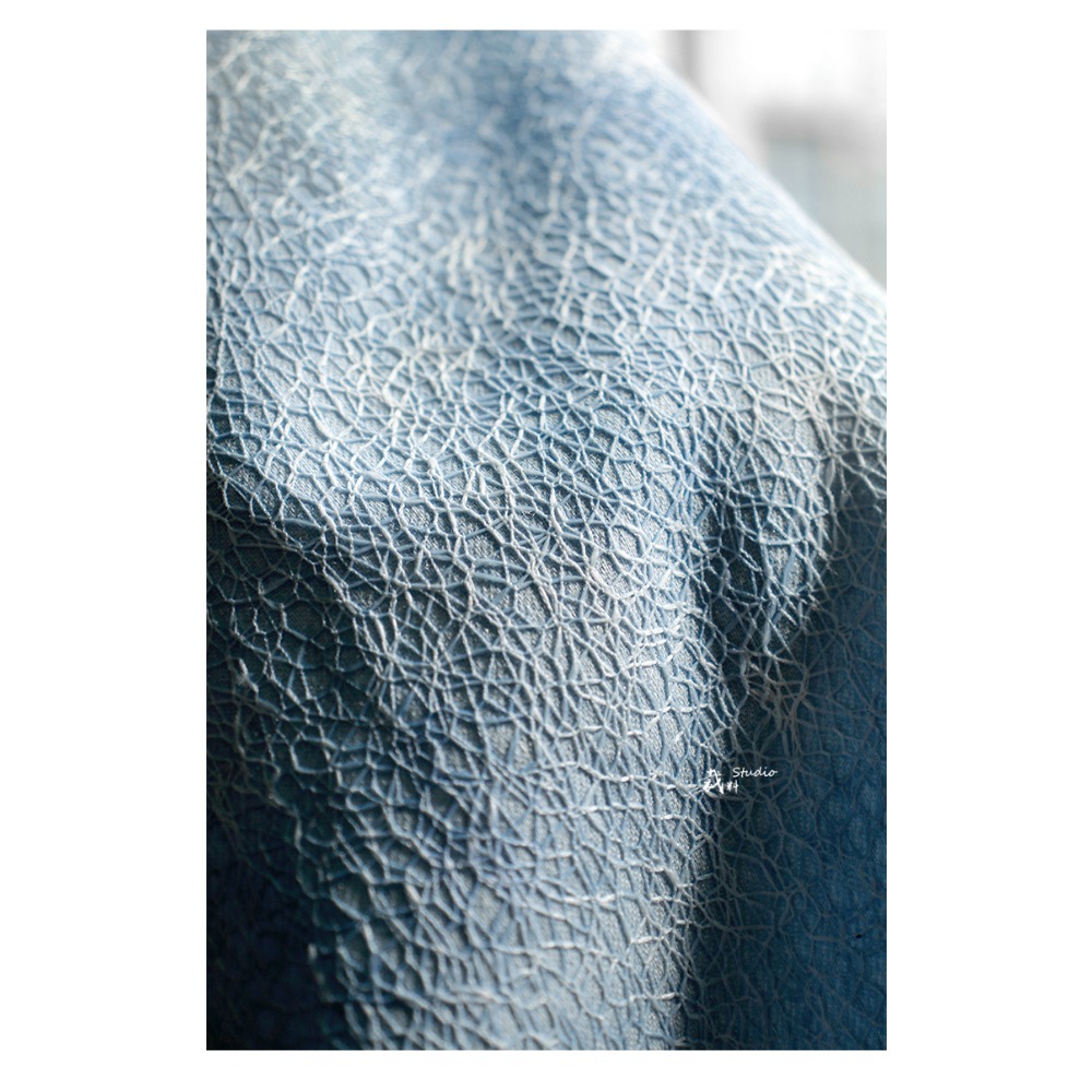 3D Pulse Pattern Tie-dye Blue  - Sewing Tie Dye 评论和价格