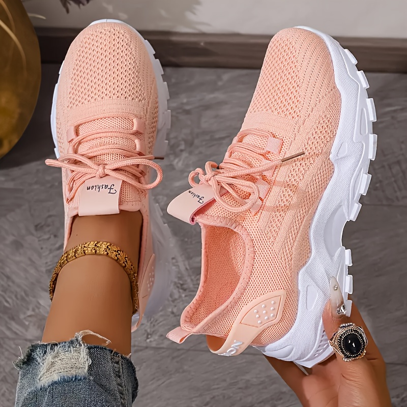 Breathable Knit Sneakers Fashi - Sewing Cloth 评论和价格