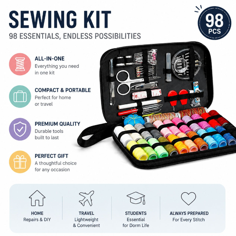 68/98PCS Sewing Accessories To - Textile Sewing Kit 评论和价格