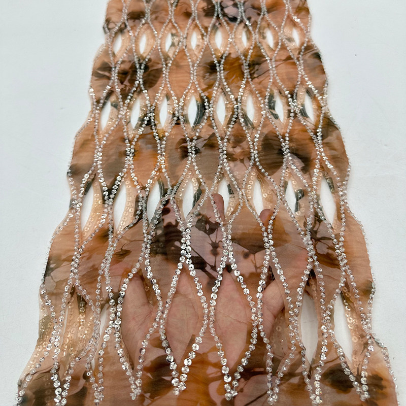 Mesh Chiffon Bead Sequin Embro - Sewing Tie Dye 评论和价格