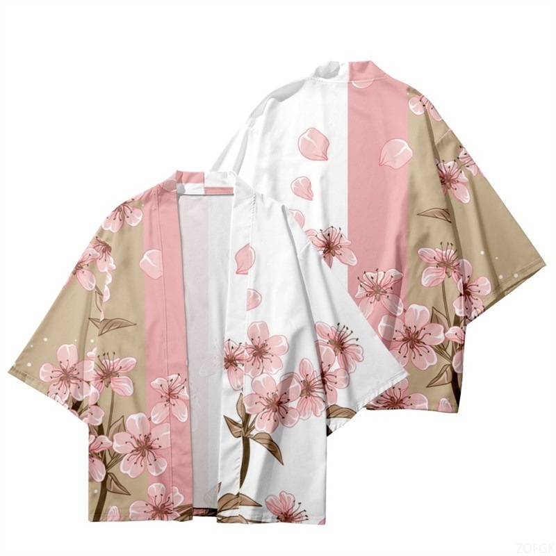 Summer Women Flower Print Kimo - Sewing V 评论和价格