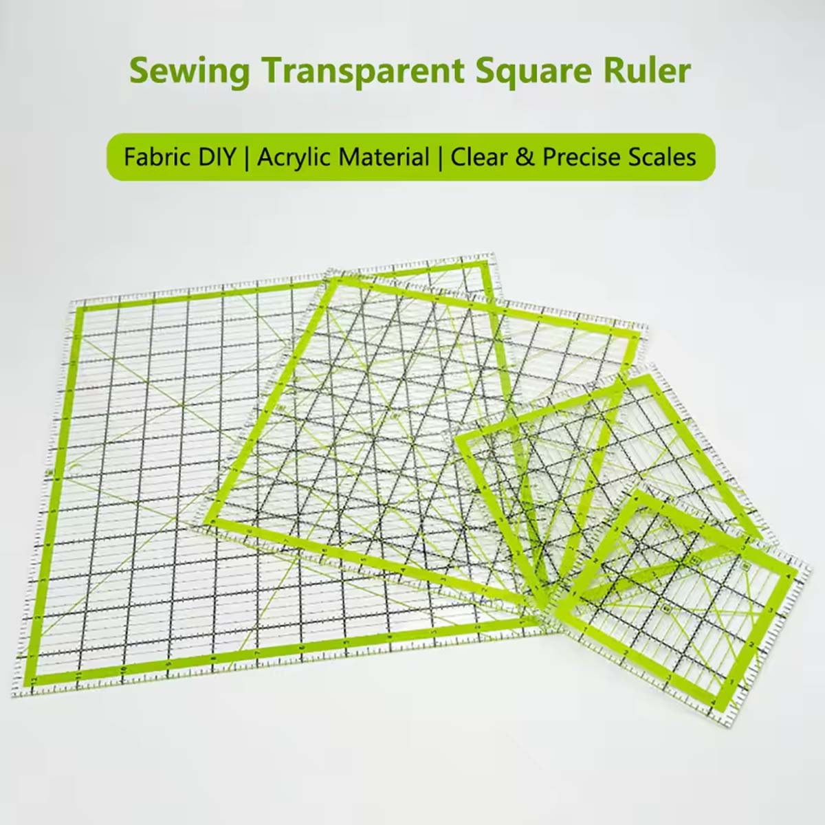 4Pcs Acrylic Square Quilting R - Quilting Ruler Square 评论和价格