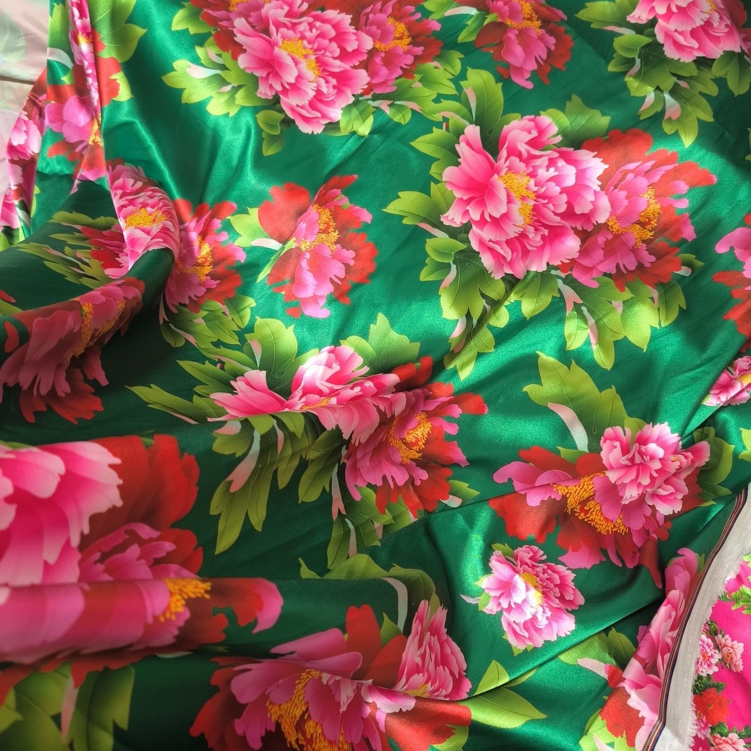 Satin Fabric Cloth without Ove - Sewing Textiles 评论和价格