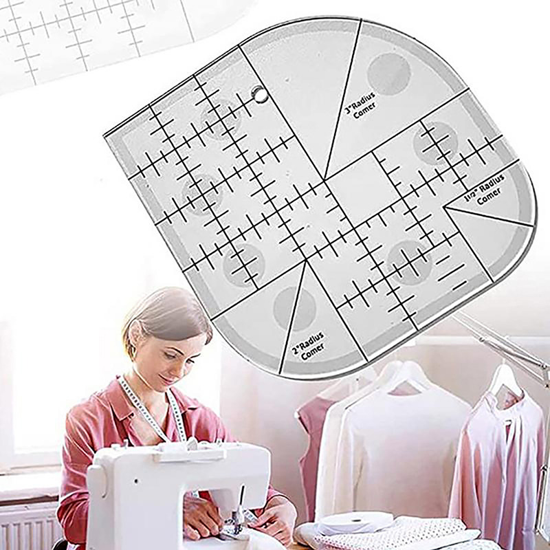 Curved Corner Cutter Quilt Rul - Quilting Ruler Square 评论和价格