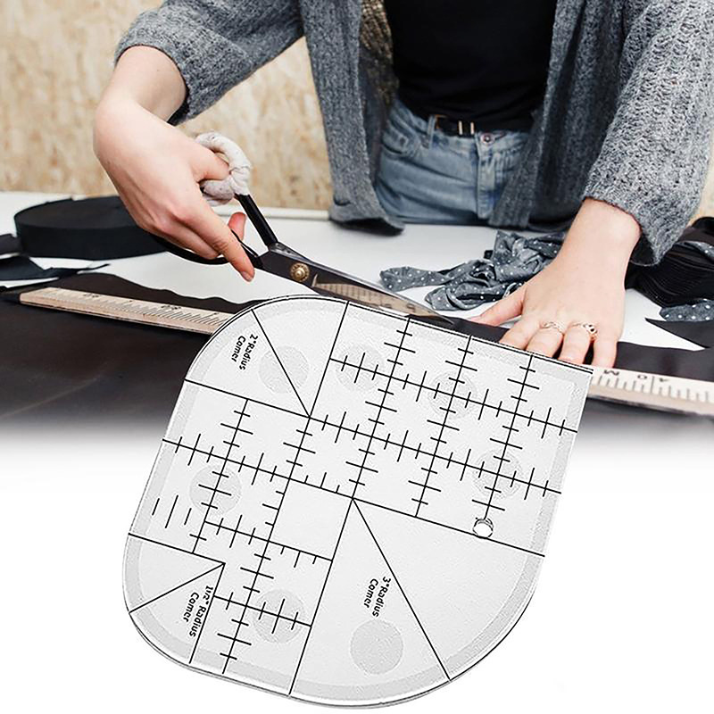 Curved Corner Cutter Quilt Rul - Quilting Ruler Square 评论和价格